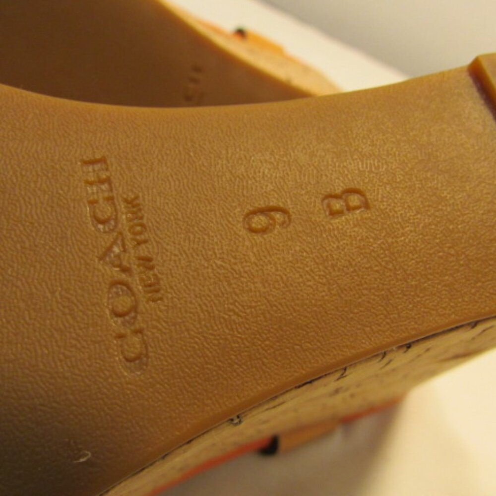 Coach Linden Platform Cork Slingback Wedges - Picture 11 of 14